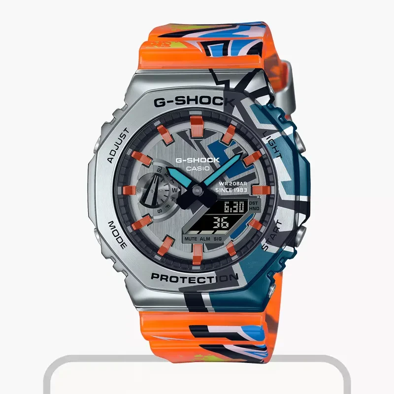 Casio G-Shock Street Spirit Graffiti Grey Dial Men's Watch- GM-2100SS-1A